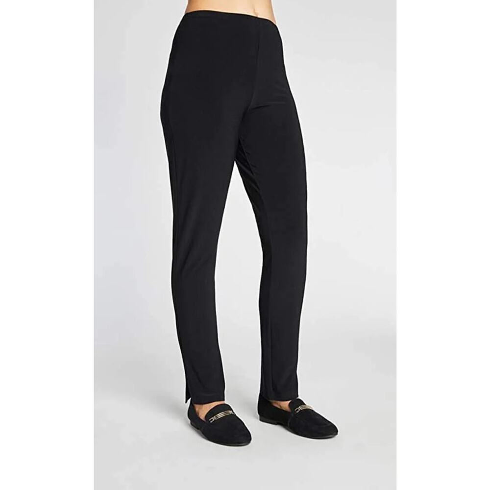 Sympli Narrow Midi Split Hem Black Stretch Pants Women's Size 6